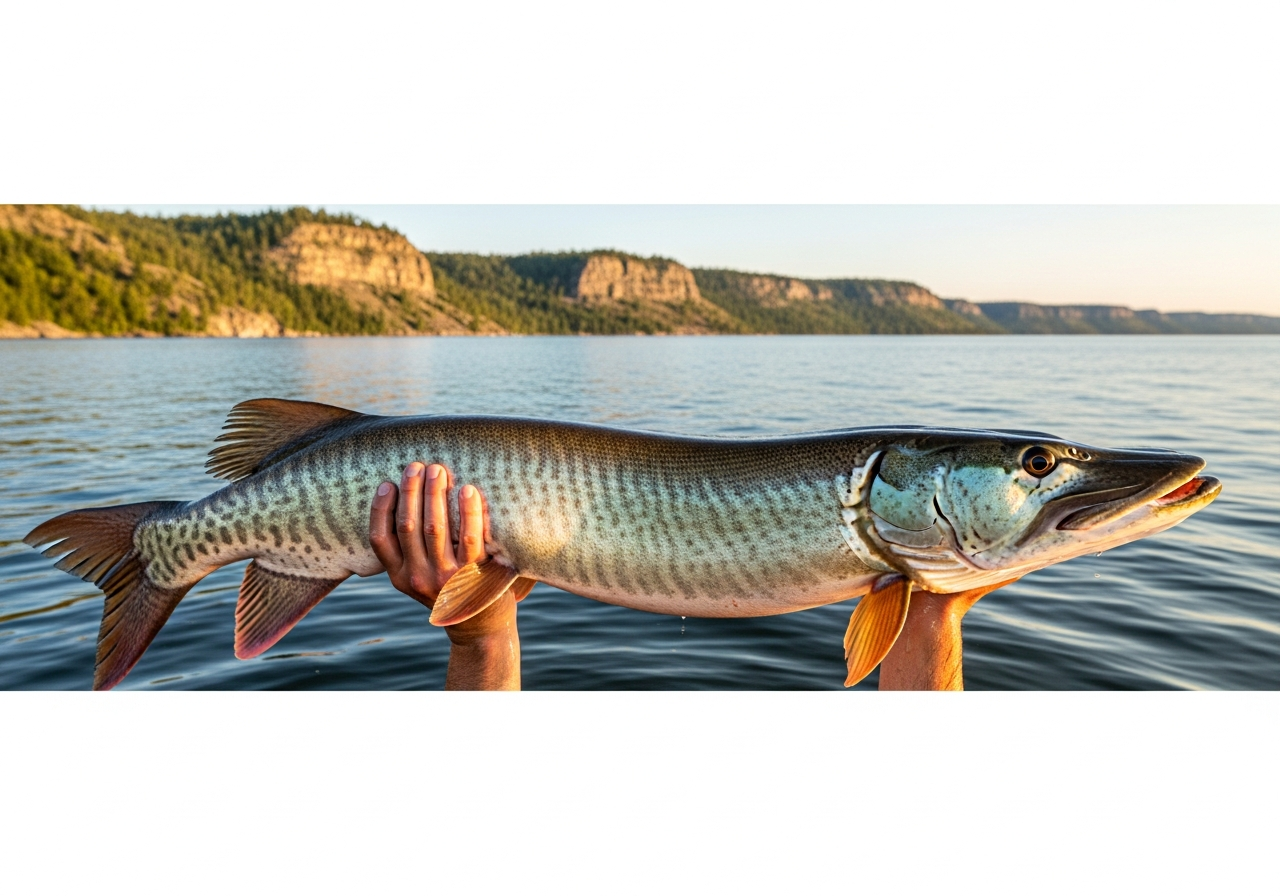 Muskellunge fishing on Lake of the Woods, Minnesota