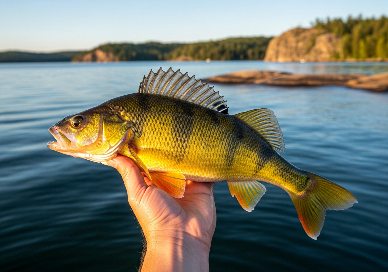 Yellow Perch fishing on Lake of the Woods, Minnesota