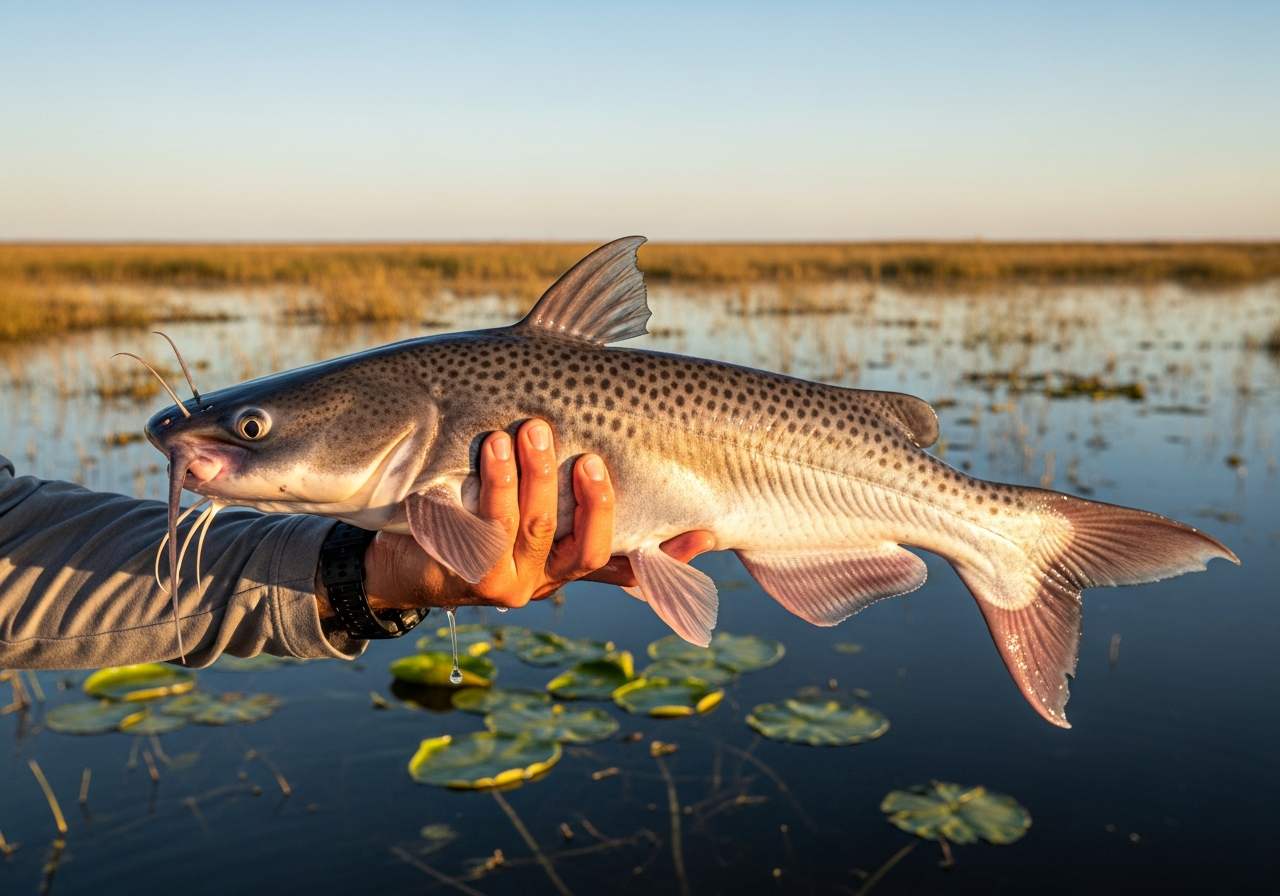 Channel Catfish fishing on Lake Okeechobee, Florida