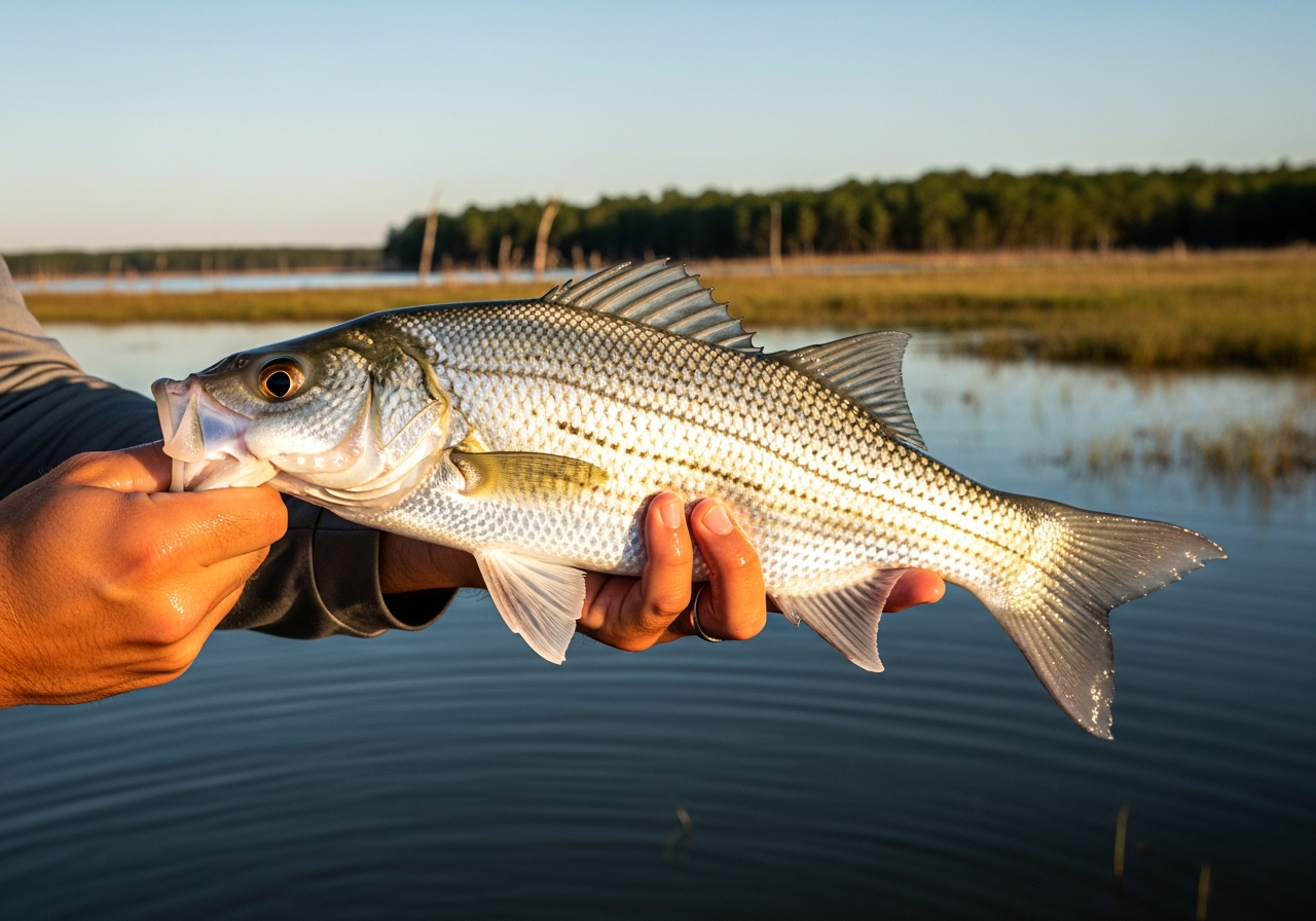 White Bass fishing on Lake Palestine, Texas