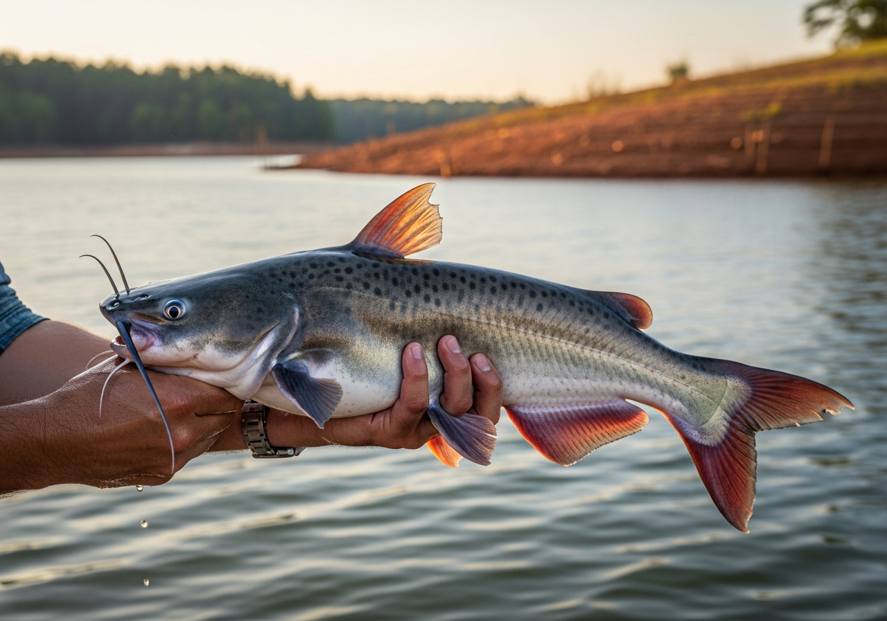 Channel Catfish fishing on Lake Sinclair, Georgia
