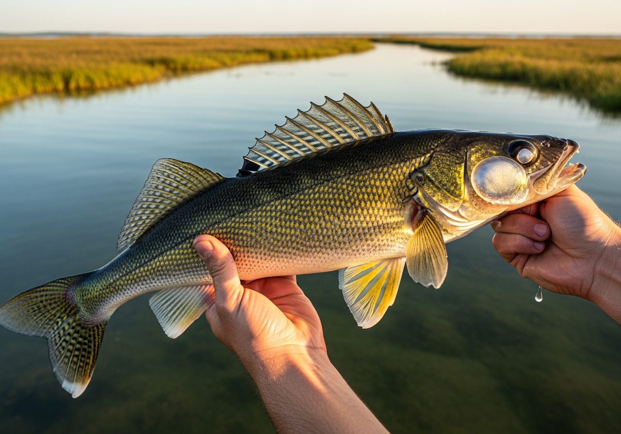 Walleye fishing on Lake St. Clair, Michigan