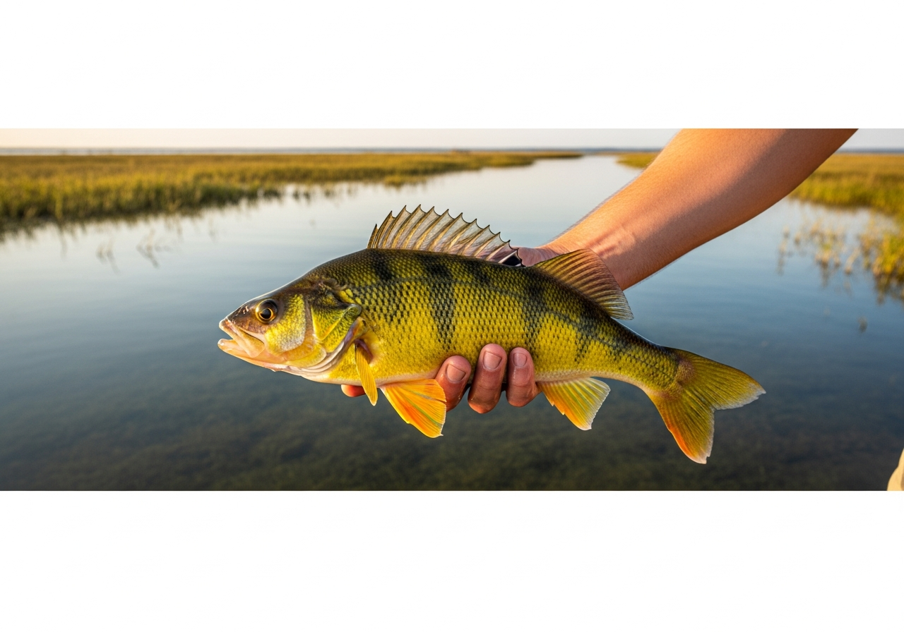 Yellow Perch fishing on Lake St. Clair, Michigan