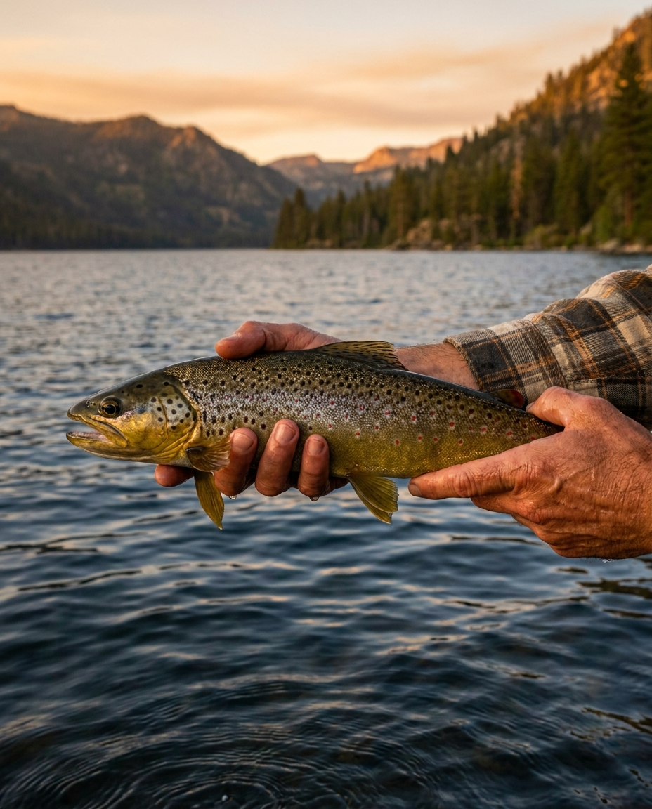 Brown Trout fishing on Lake Tahoe, California