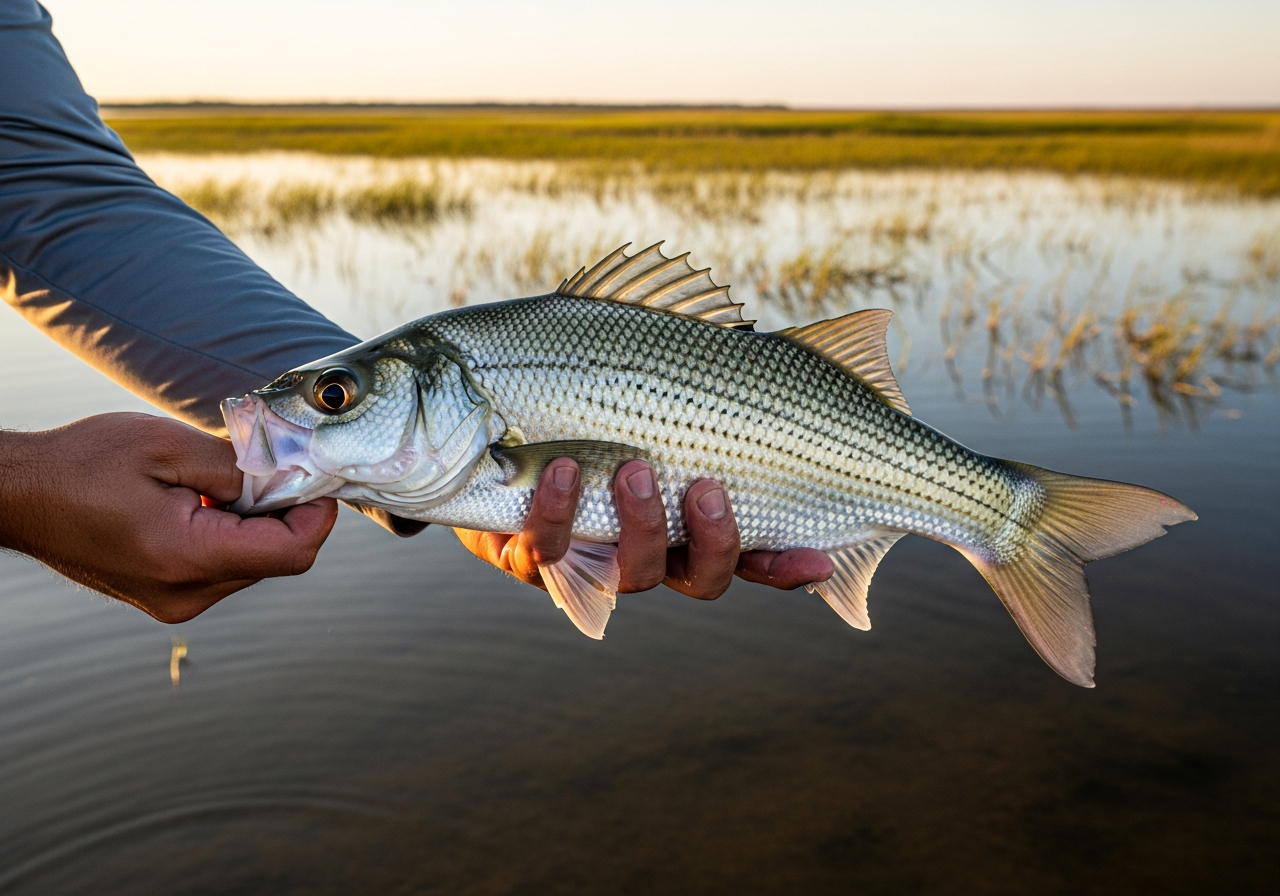 White Bass fishing on Lake Tawakoni, Texas