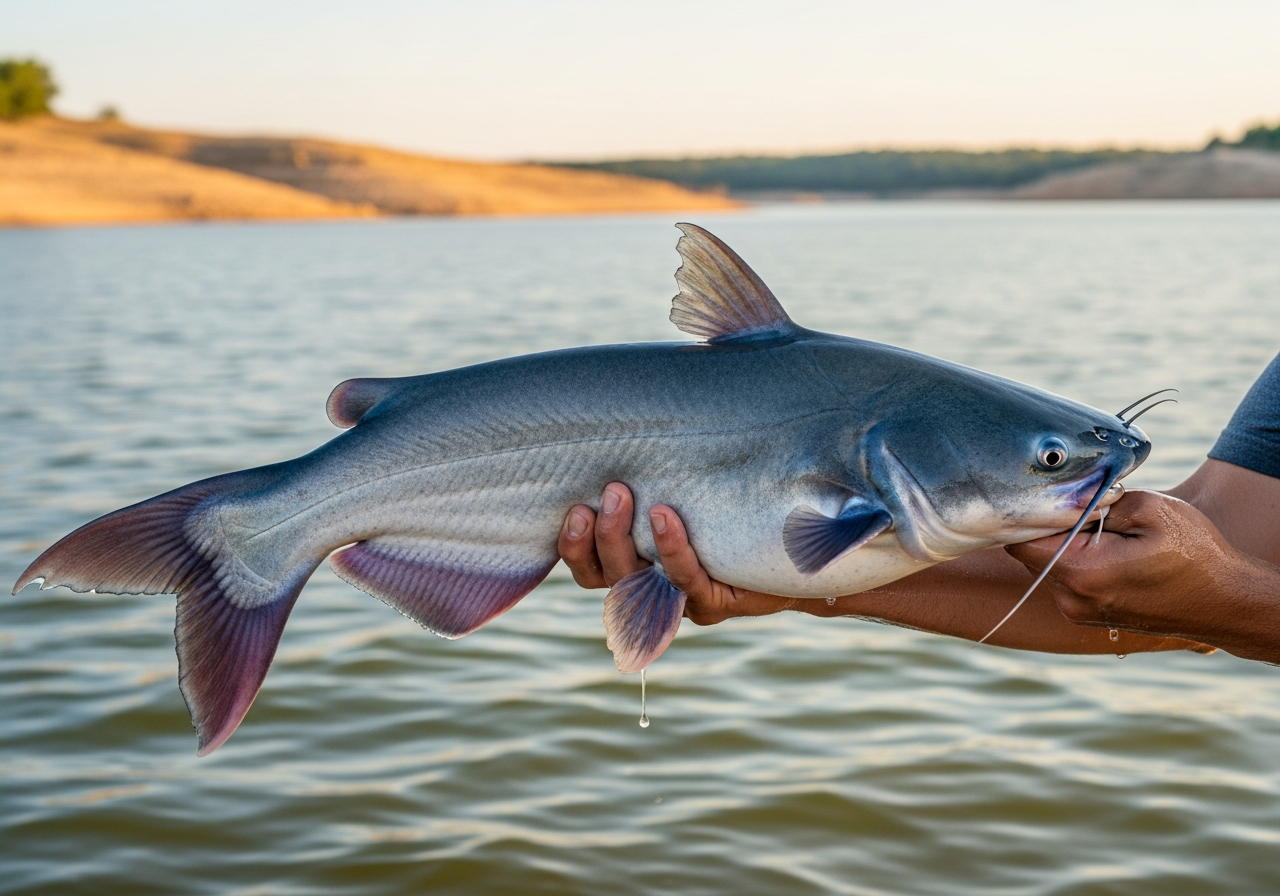 Blue Catfish fishing on Lake Texoma, Texas