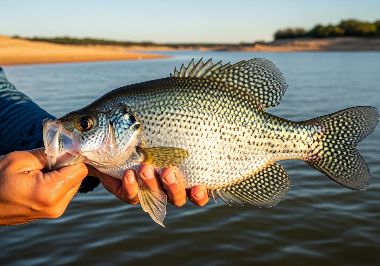 Crappie fishing on Lake Texoma, Texas