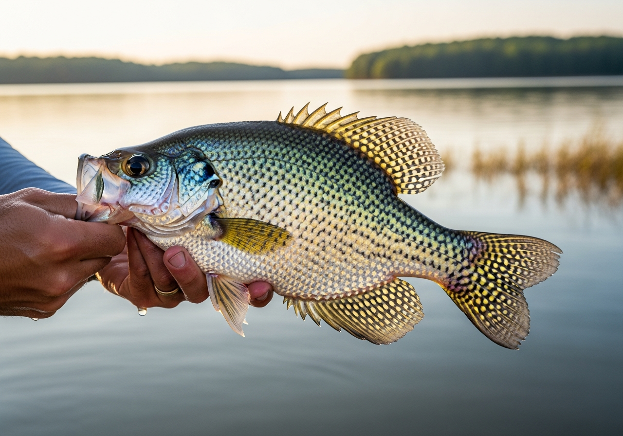 Crappie fishing on Lake Weiss, Alabama
