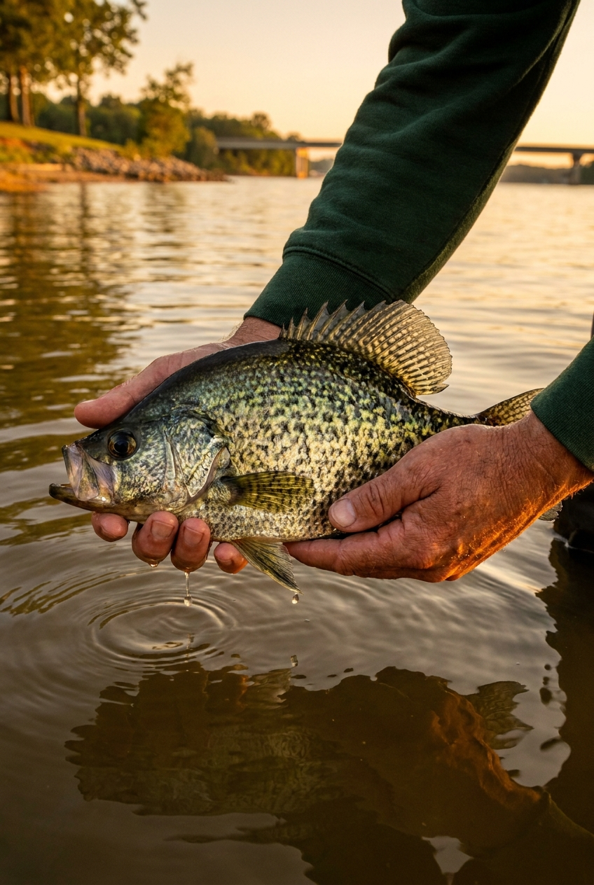 Crappie fishing on Lake Wylie, South Carolina