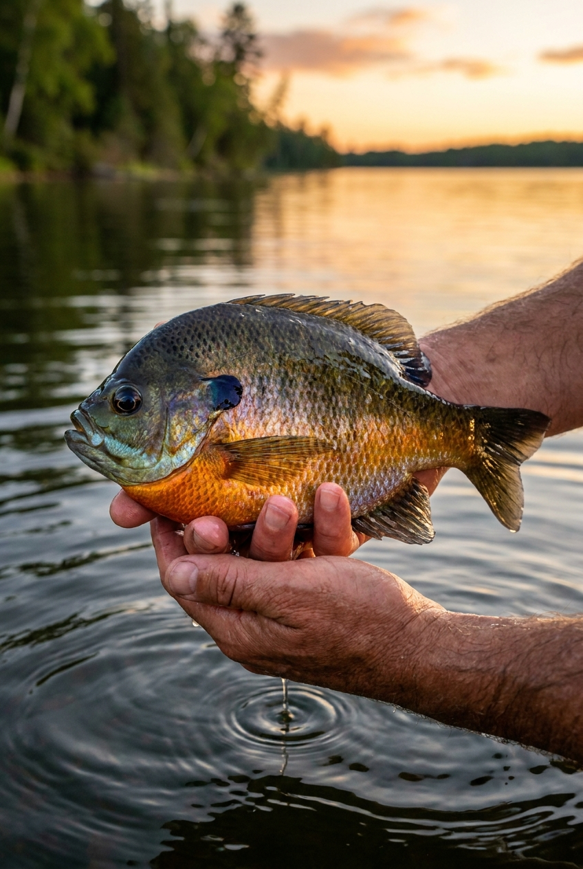 Bluegill fishing on Leech Lake, Minnesota