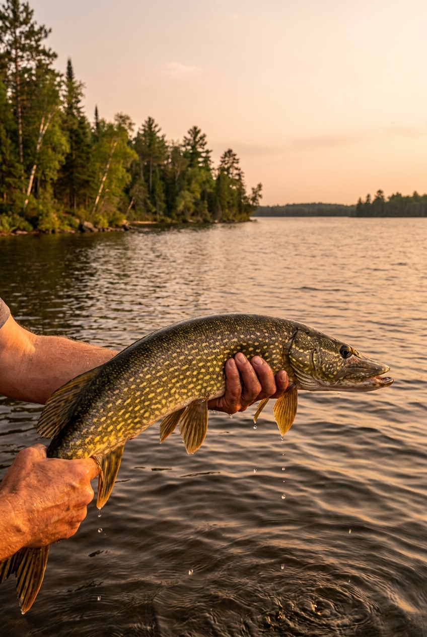 Northern Pike fishing on Leech Lake, Minnesota