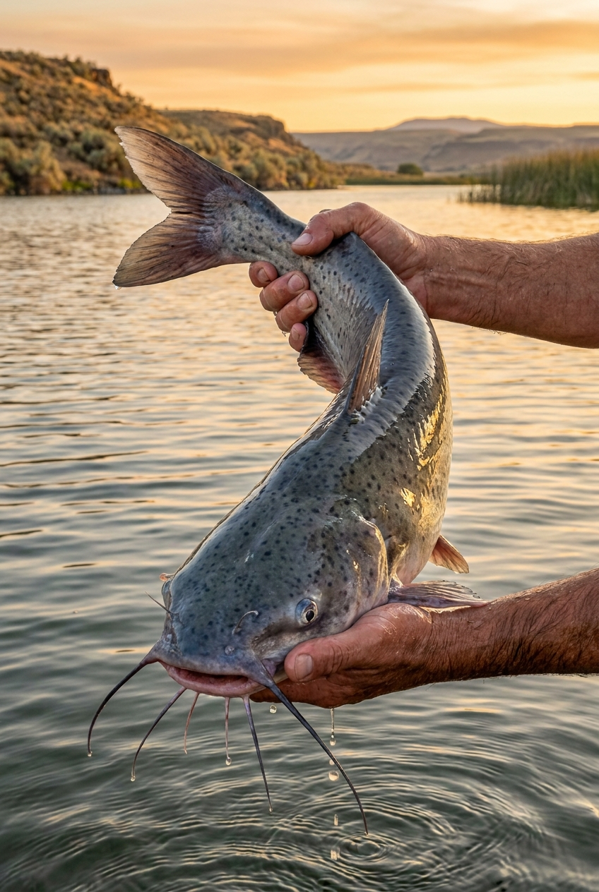 Channel Catfish fishing on Moses Lake, Washington