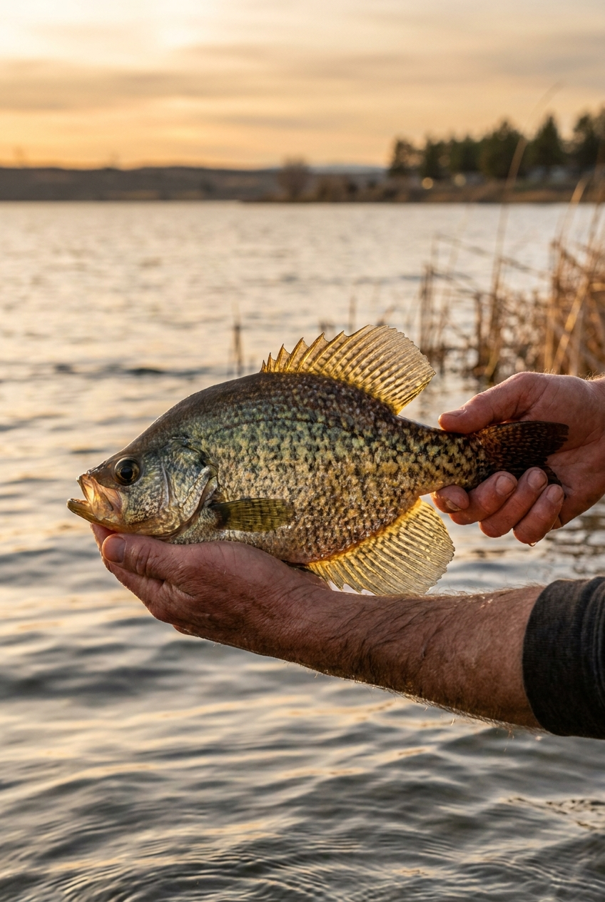 Crappie fishing on Moses Lake, Washington