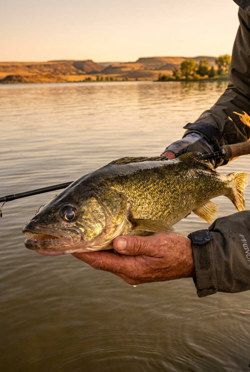 Walleye fishing on Moses Lake, Washington