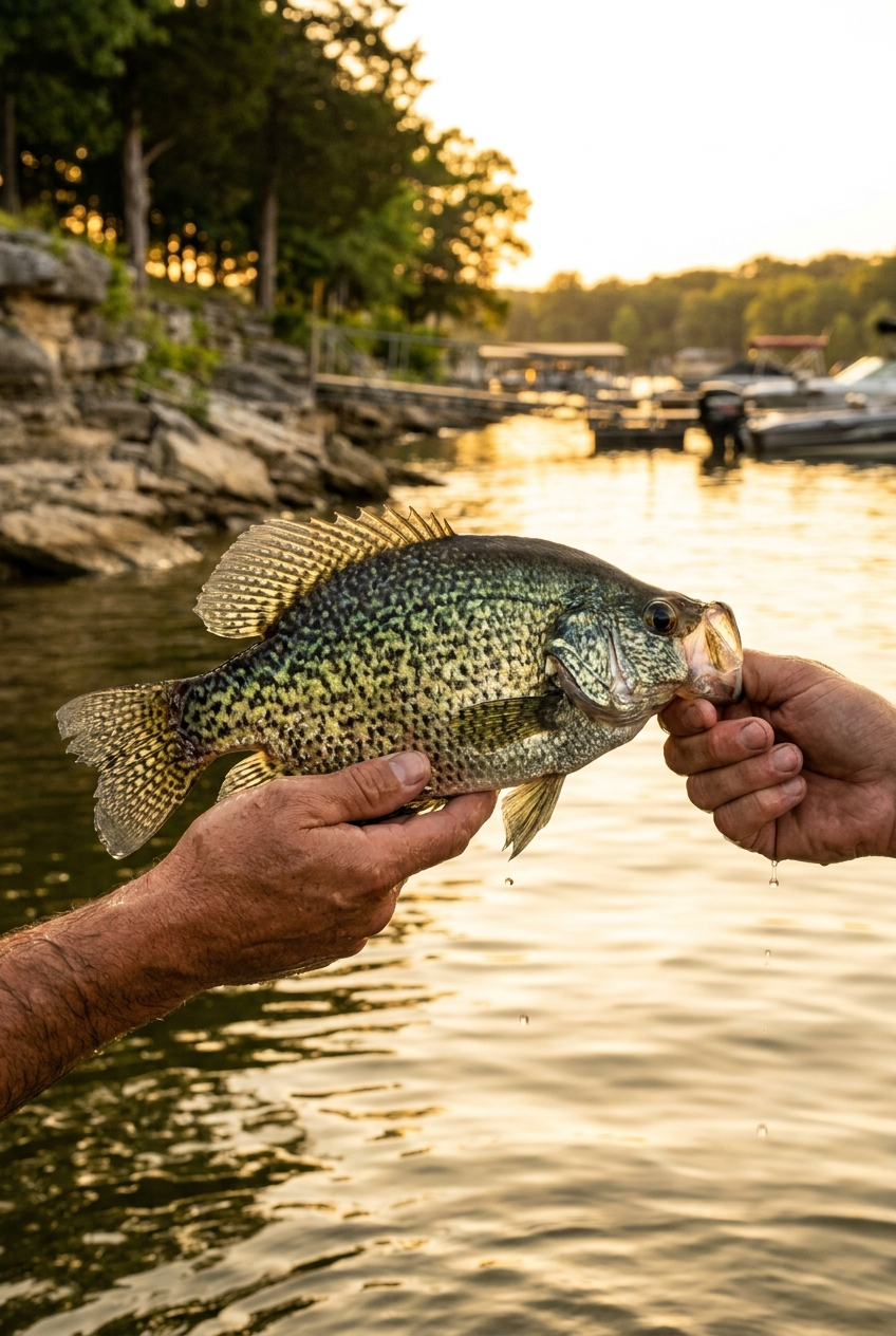 Crappie fishing on Percy Priest Lake, Tennessee