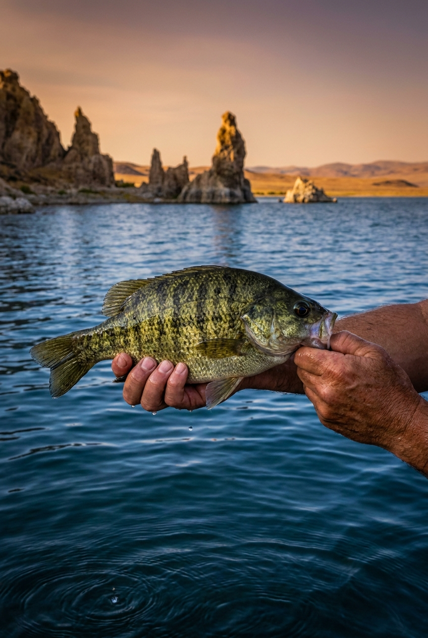 Sacramento Perch fishing on Pyramid Lake, Nevada