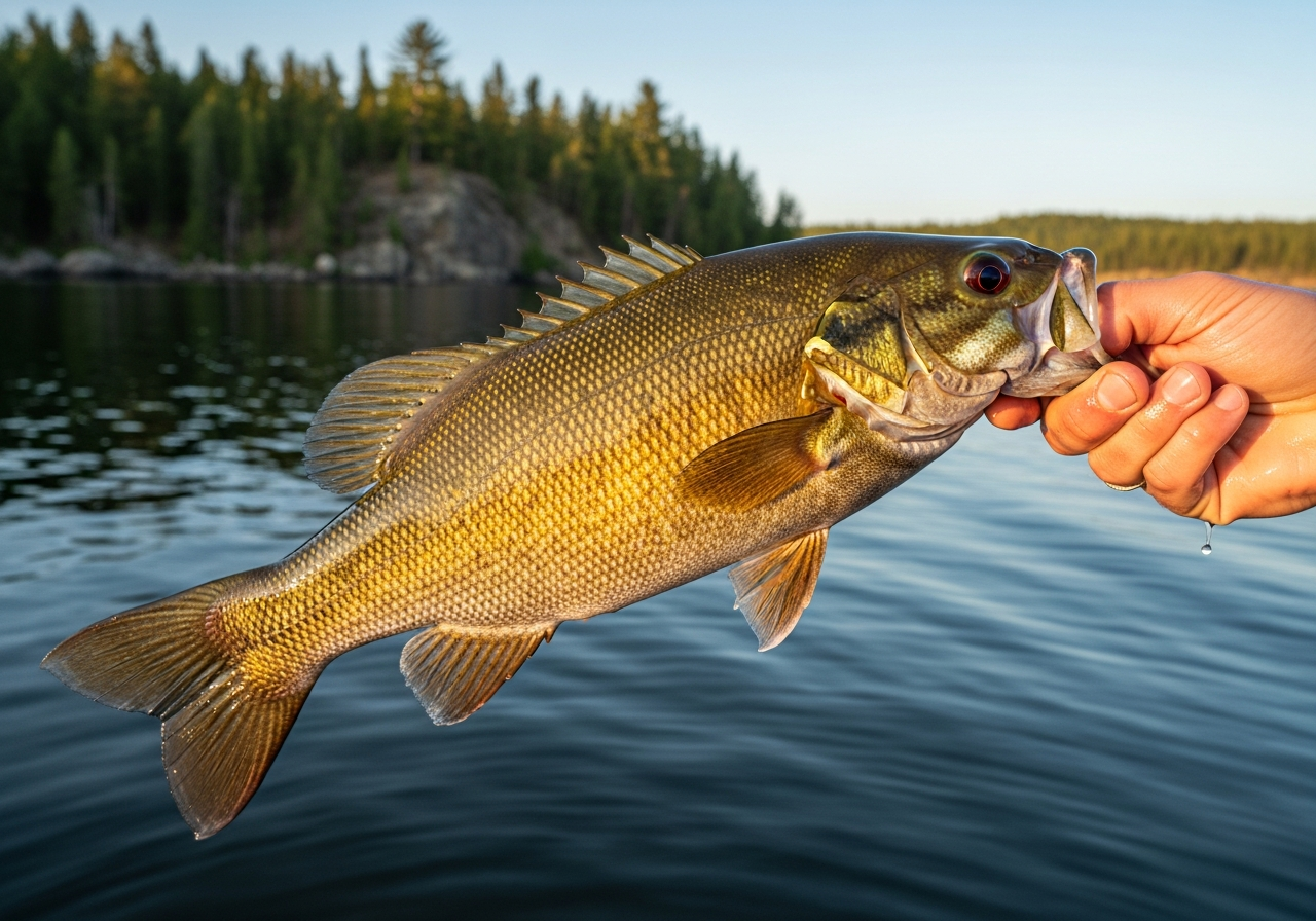 Smallmouth Bass fishing on Rainy Lake, Minnesota