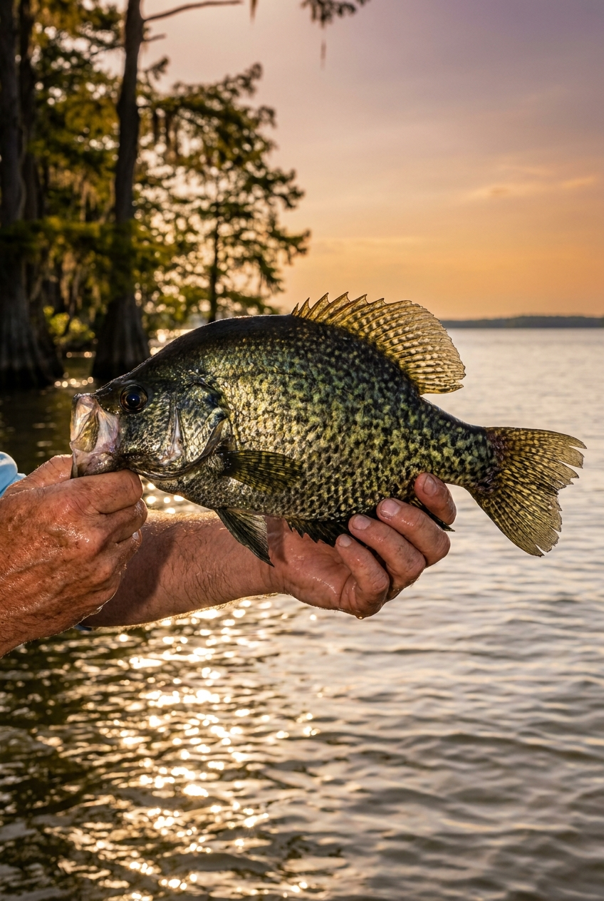 Crappie fishing on Santee Cooper Lakes, South Carolina
