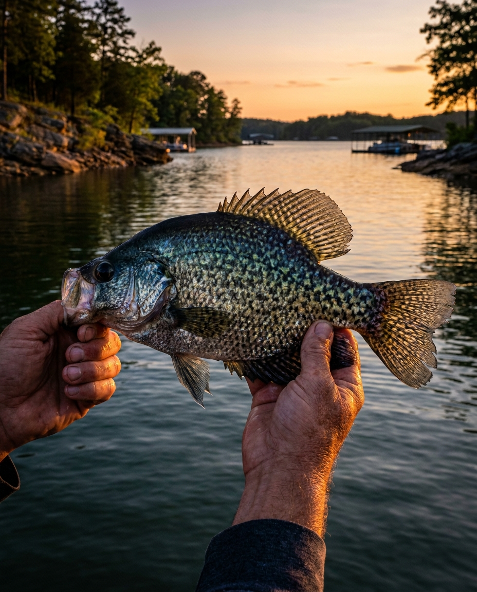 Crappie fishing on Smith Lake, Alabama