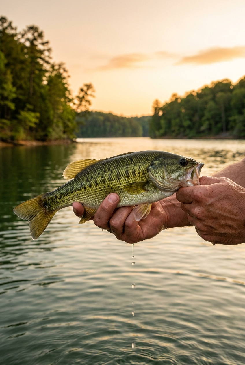 Spotted Bass fishing on Smith Lake, Alabama