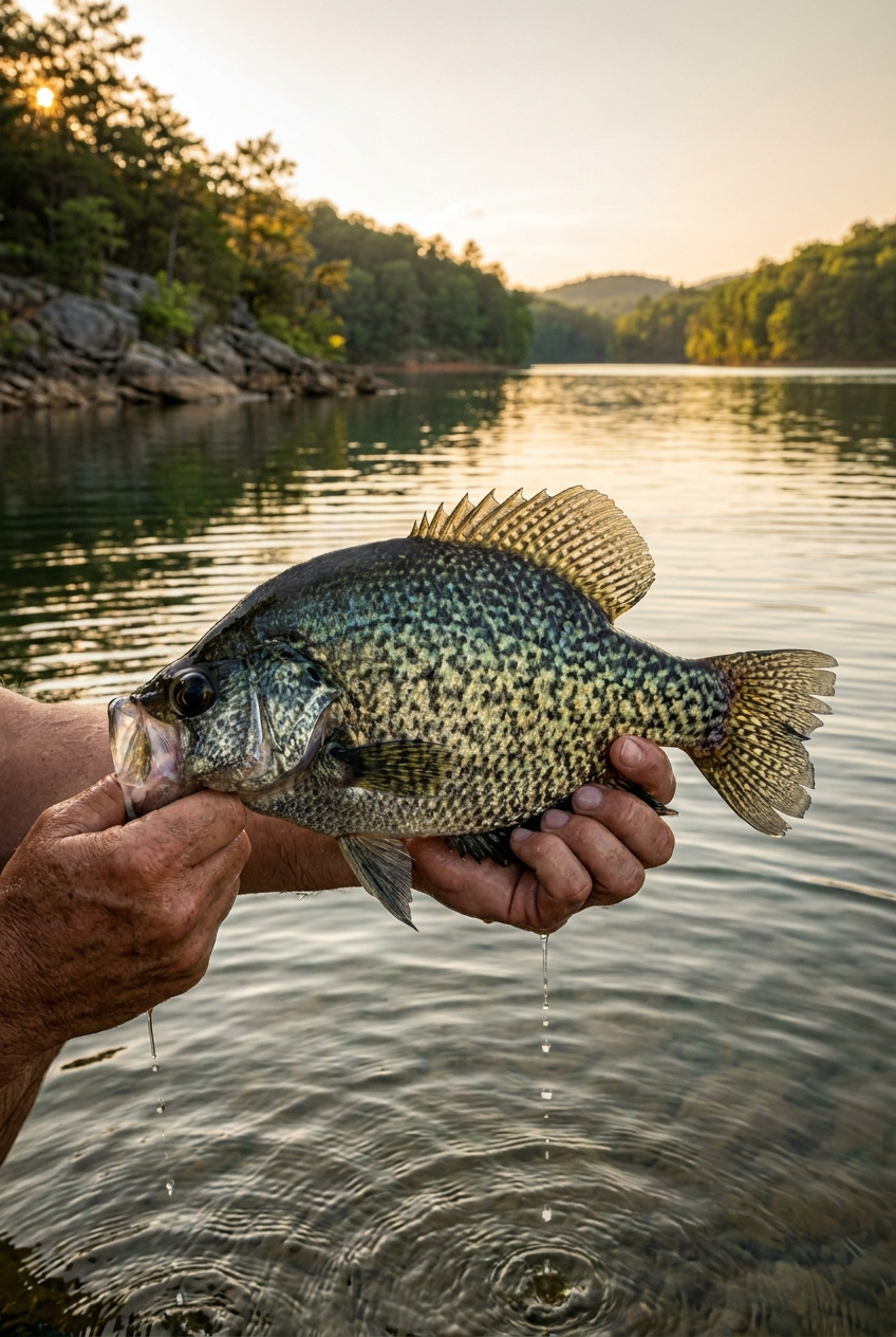 Crappie fishing on Smith Mountain Lake, Virginia