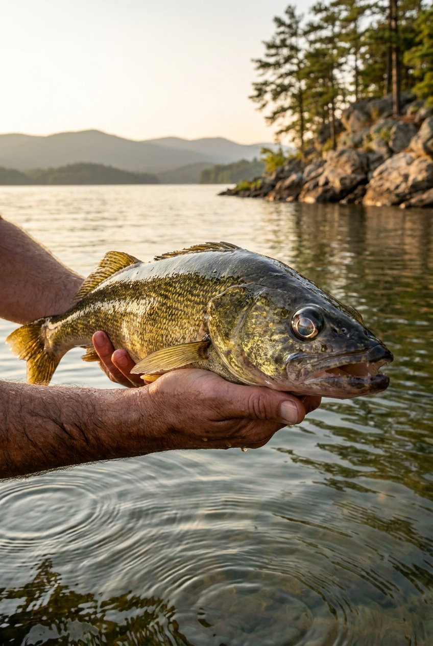 Walleye fishing on Smith Mountain Lake, Virginia