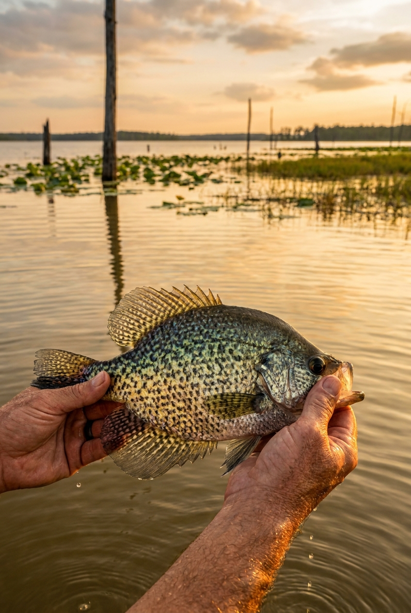 Crappie fishing on Toledo Bend, Texas