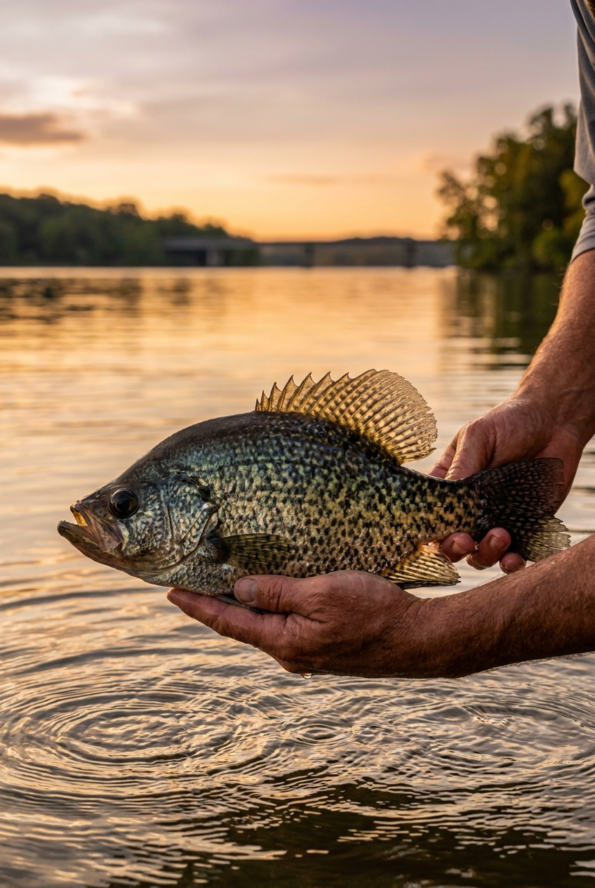 Crappie fishing on Watts Bar Lake, Tennessee
