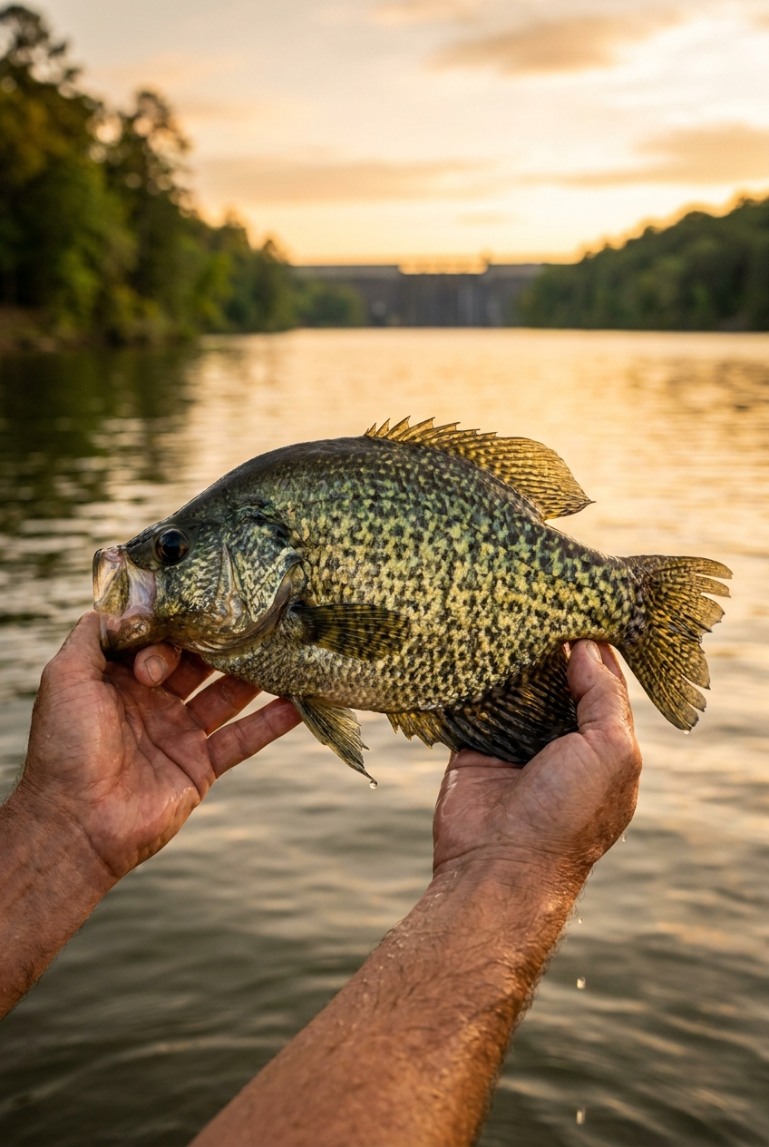 Crappie fishing on Wheeler Lake, Alabama